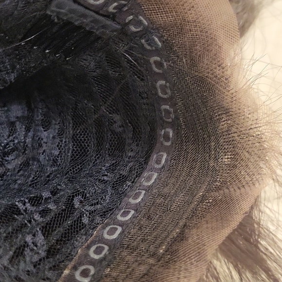 Chocolate Brown Wig, Snowflake Lace, Japanese Kanekalon Fiber - Picture 5 of 5